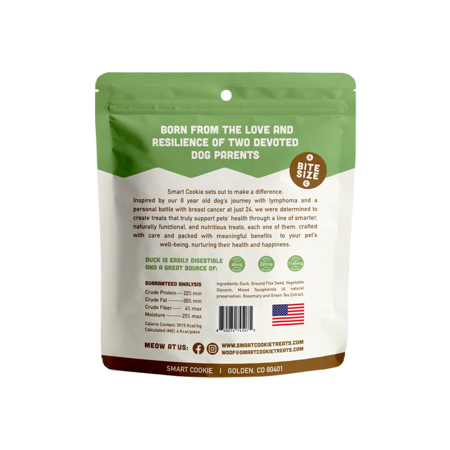Smart Cookie Grain Free Cat Jerky Treats with Duck for Healthy and Happy Cats