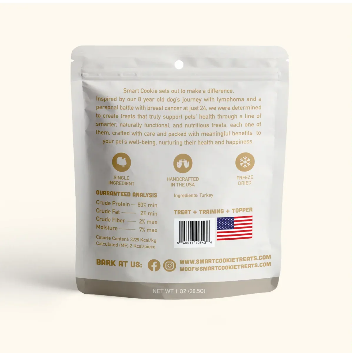 Smart Cookie High - Protein Freeze - Dried Turkey Cat Snacks - Talis Us