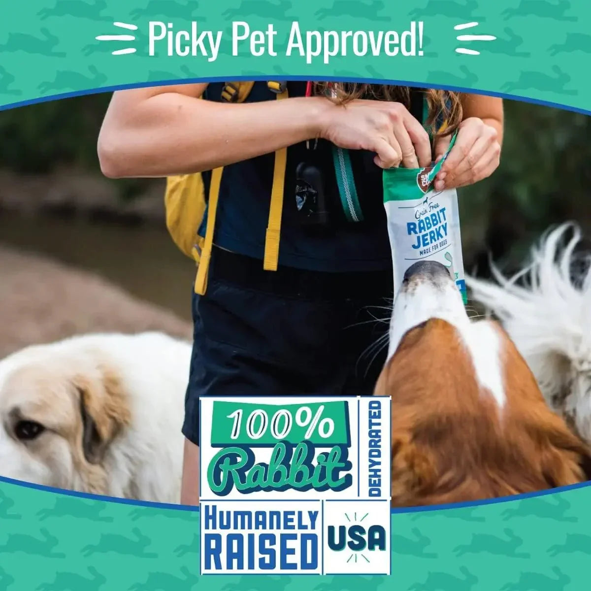 Smart Cookie Rabbit Jerky Strips - All - Natural Grain - Free Treats for Dogs & Cats 3oz - Talis Us