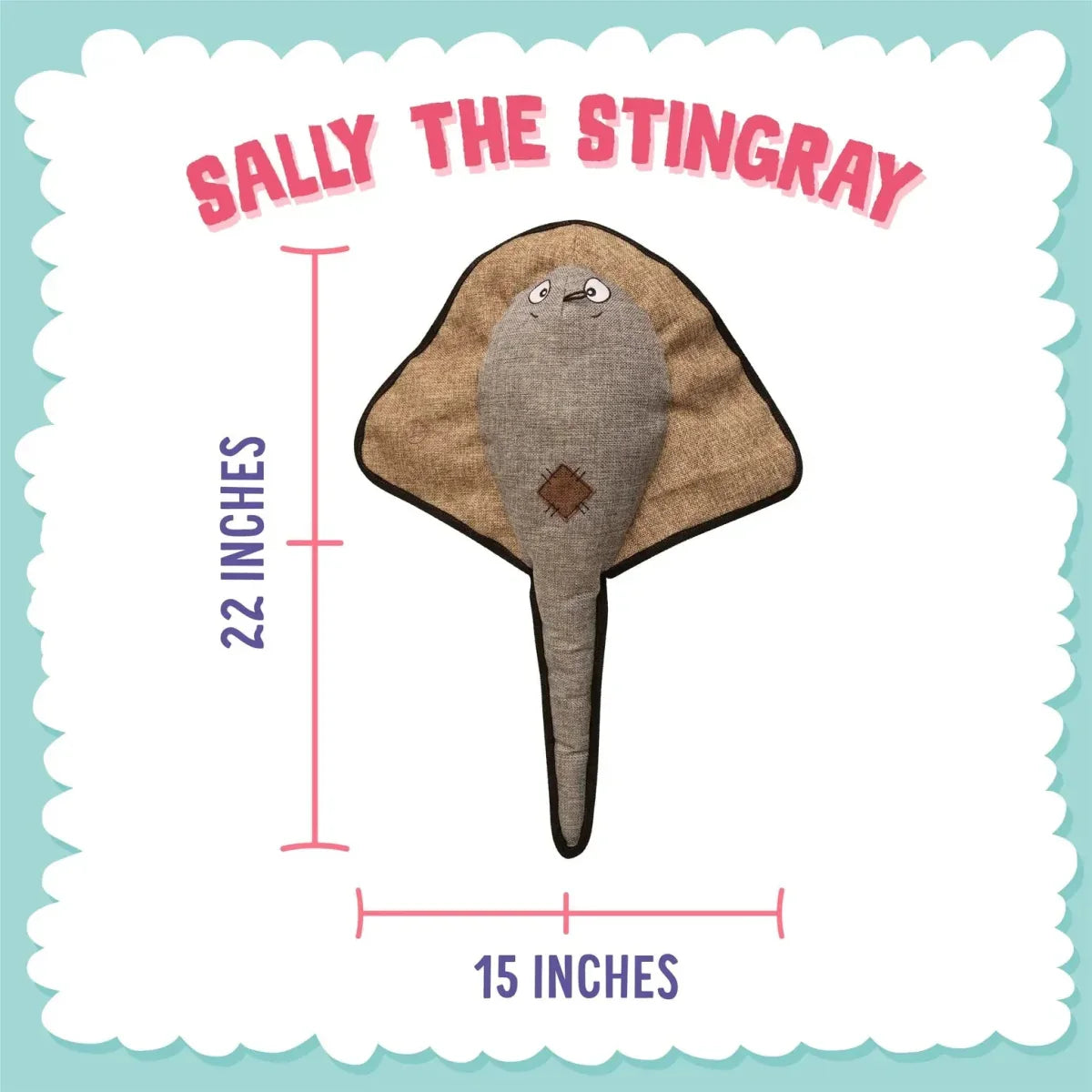 SnugArooz Sally the Stingray Plush Dog Toys with Ball - Talis Us