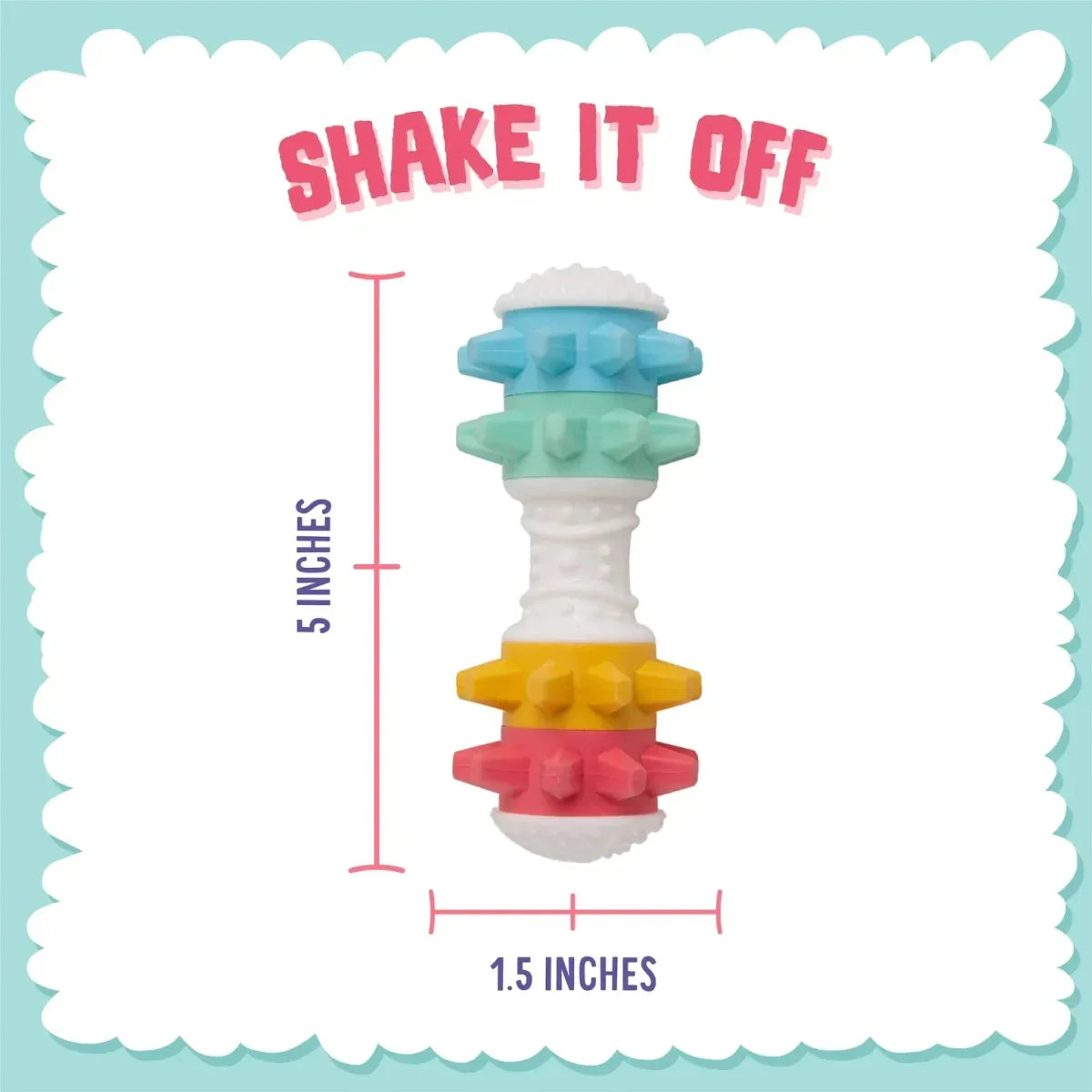 SnugArooz Shake It Off Nylon Noisy Bone Dog Toy - Talis Us