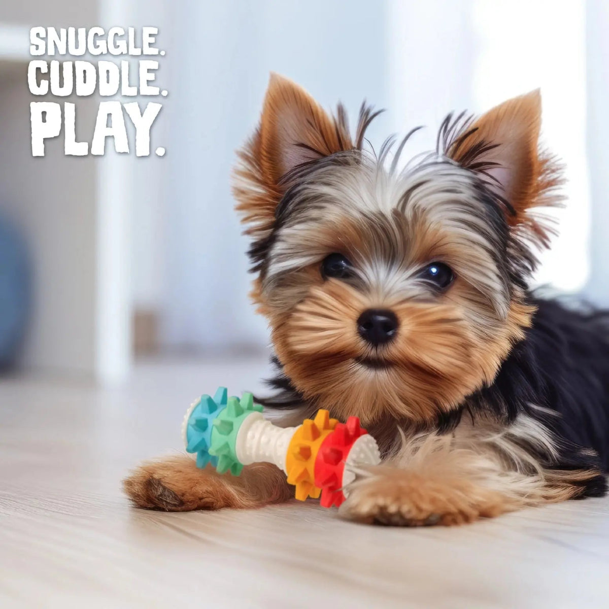 SnugArooz Shake It Off Nylon Noisy Bone Dog Toy - Talis Us
