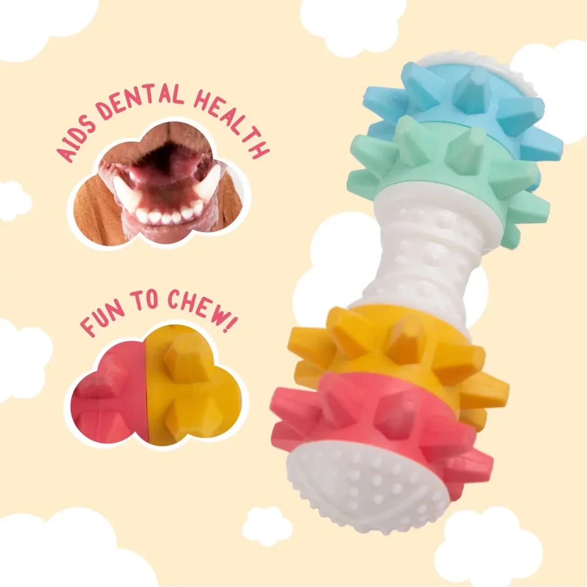 SnugArooz Shake It Off Nylon Noisy Bone Dog Toy - Talis Us