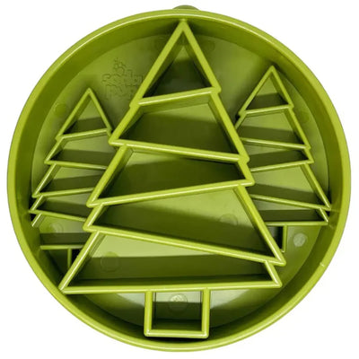 SodaPup Pine Trees eBowl Enrichment Slow Feeder Bowl Green 8" - Talis Us