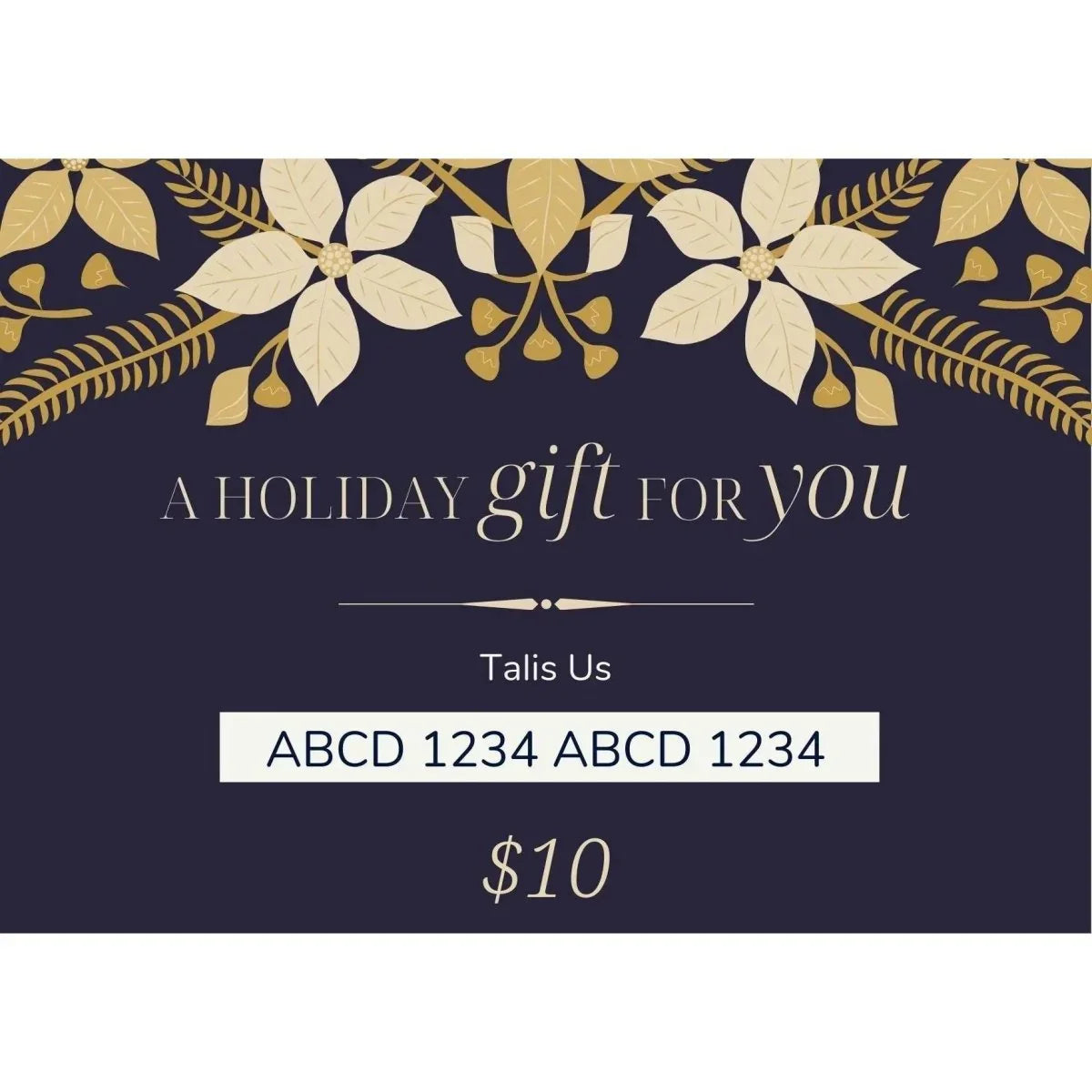 Spend $69+and Get $10 eGift Card - Talis Us