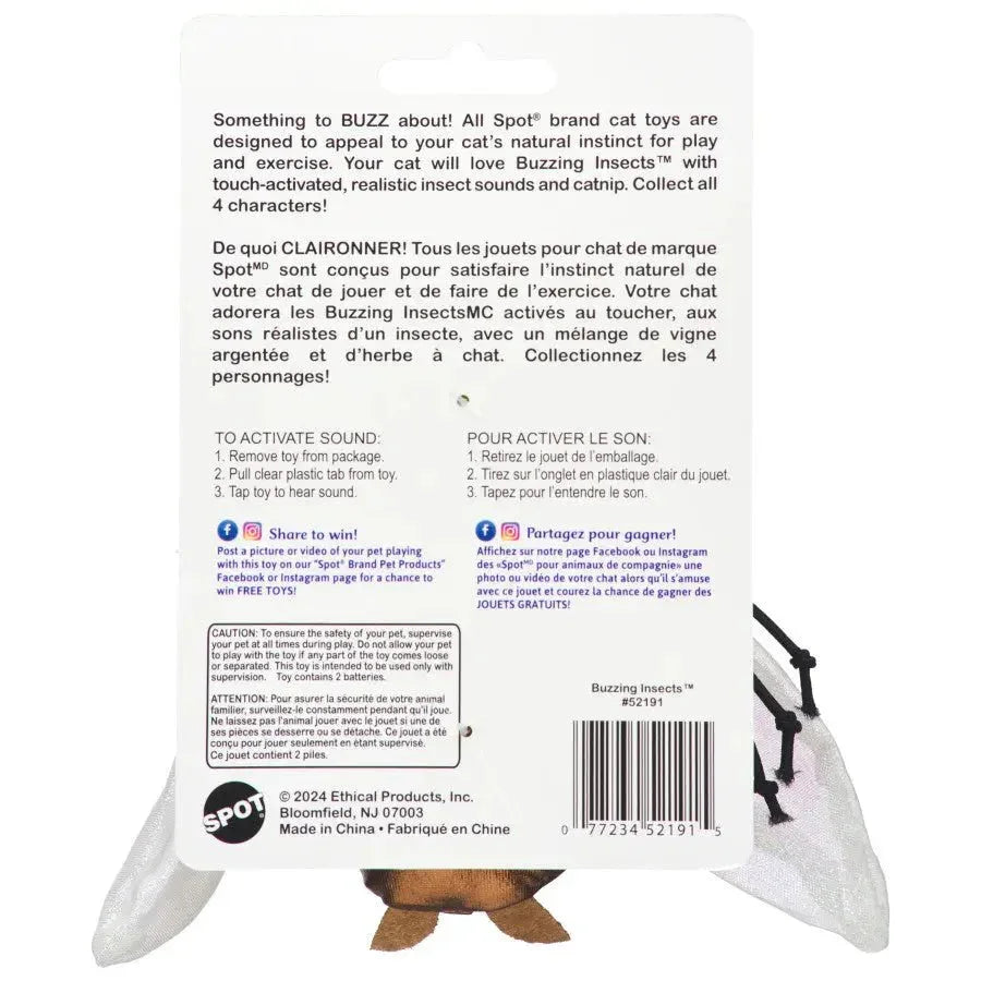 Spot Buzzing Insects Cat Toy Assorted, 5 in - Talis Us