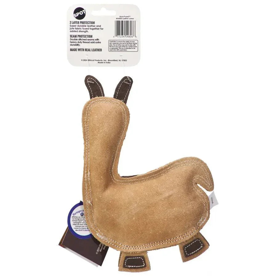 Spot Dura - fuse Leather Llama Dog Toy Assorted, 9 in - Talis Us