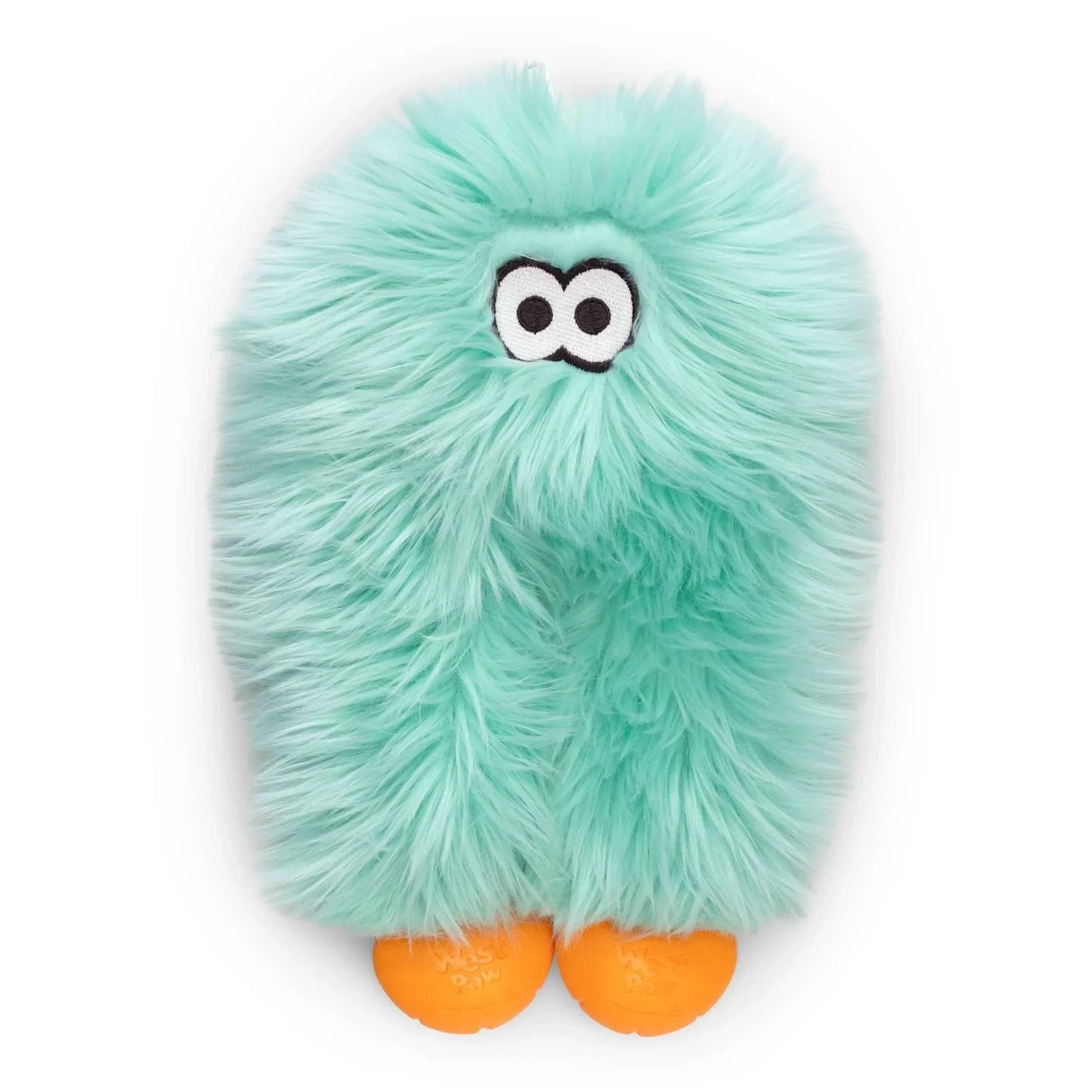 West Paw Squeaky Plush Dog Toy in Mint Green with Soft Fur and Squeaker for Playtime Fun