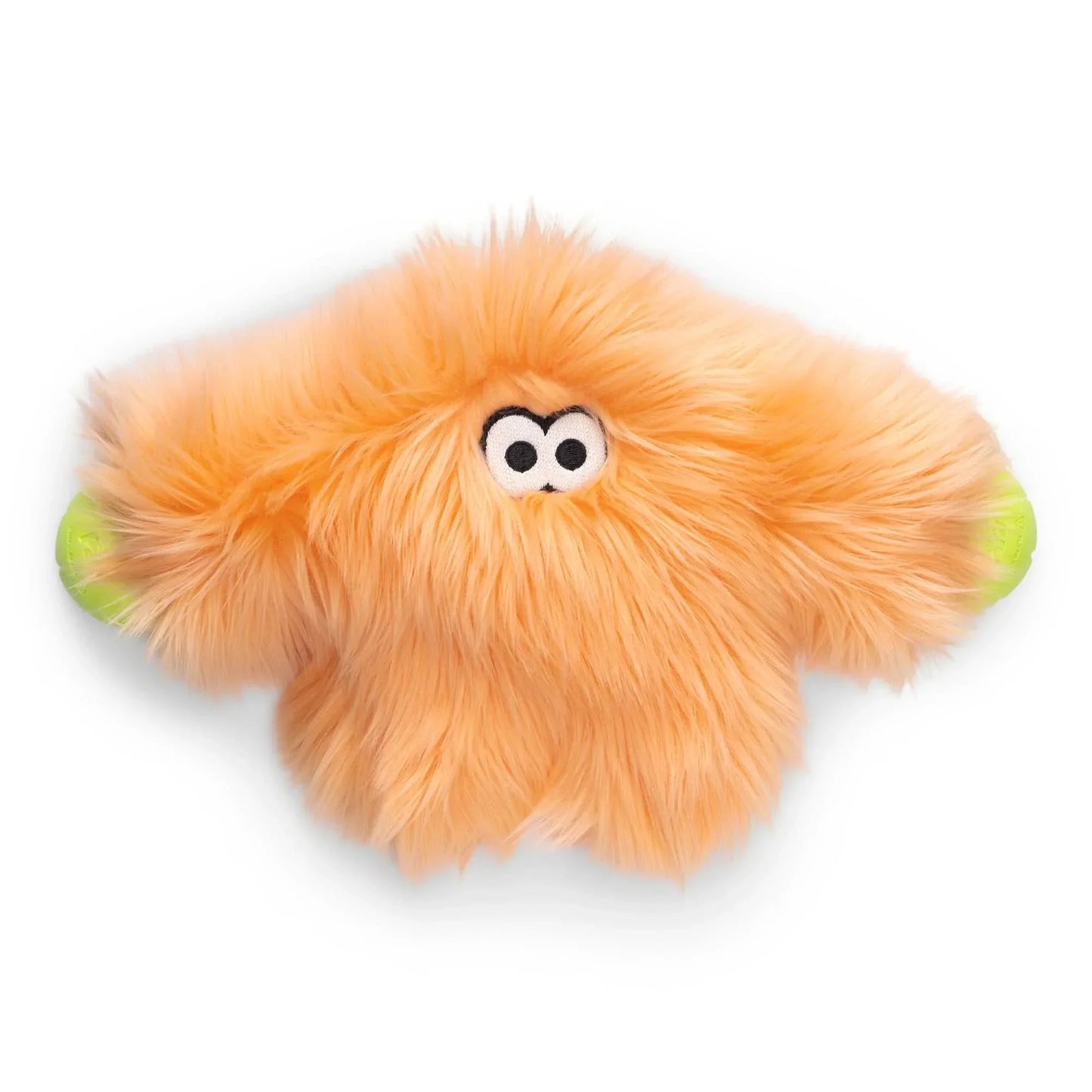 West Paw Squeaky Plush Dog Toy in Orange with Fun Green Squeakers for Playful Dogs