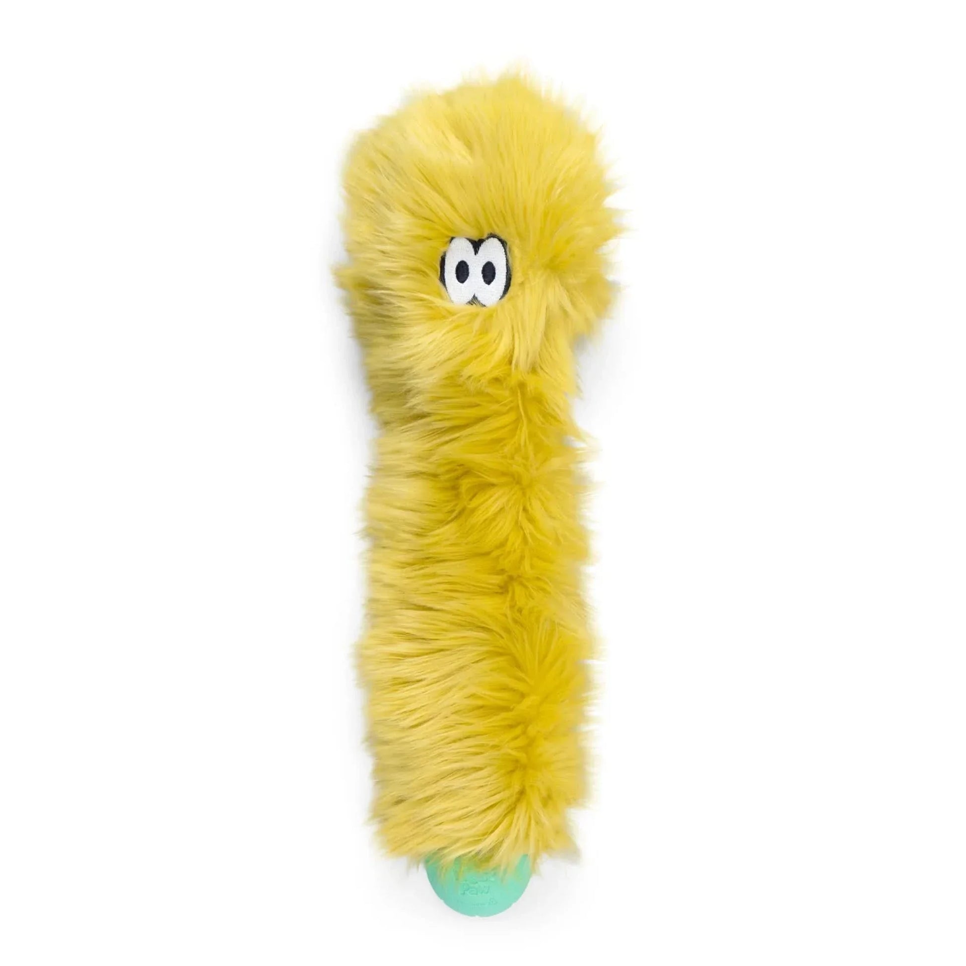 West Paw Squeaky Plush Dog Toy in Yellow with Fun Eyes for Dogs to Play and Chew