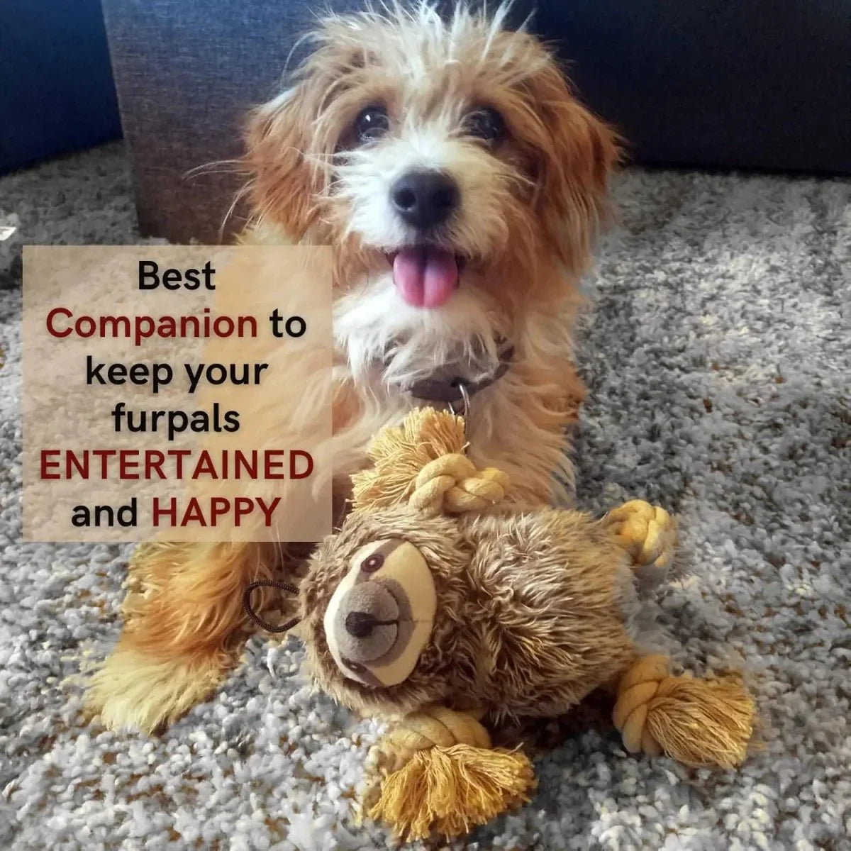 Steel Dog Roper Plush Dog Toy with Knotted Rope - Talis Us