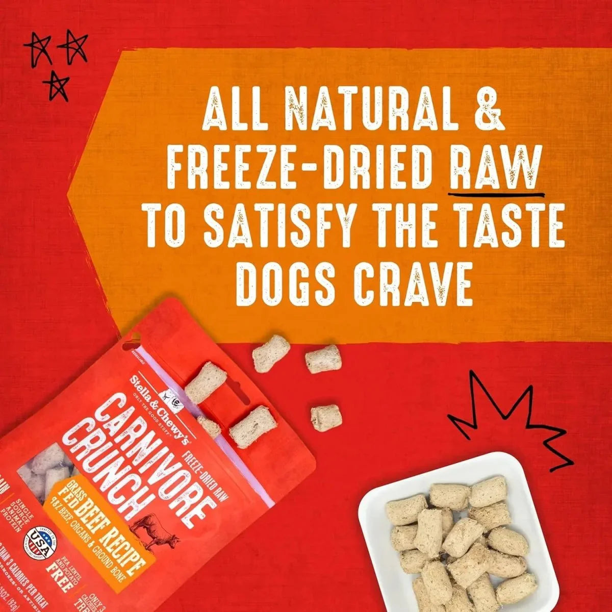 Stella & Chewy's Carnivore Crunch Freeze Dried Dog Treats 3.25 oz - Talis Us