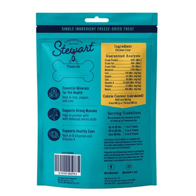 Stewart Single Ingredient Chicken Liver Freeze - Dried Dog Treats - Talis Us