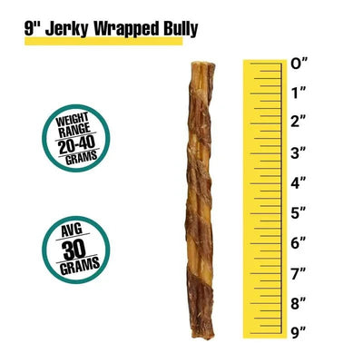 Talis Us Jerky Wrapped Bully Sticks for Dogs 40 Units - Talis Us