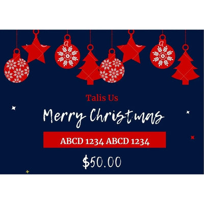 Talis - us Merry Christmas Gift Card - Talis Us