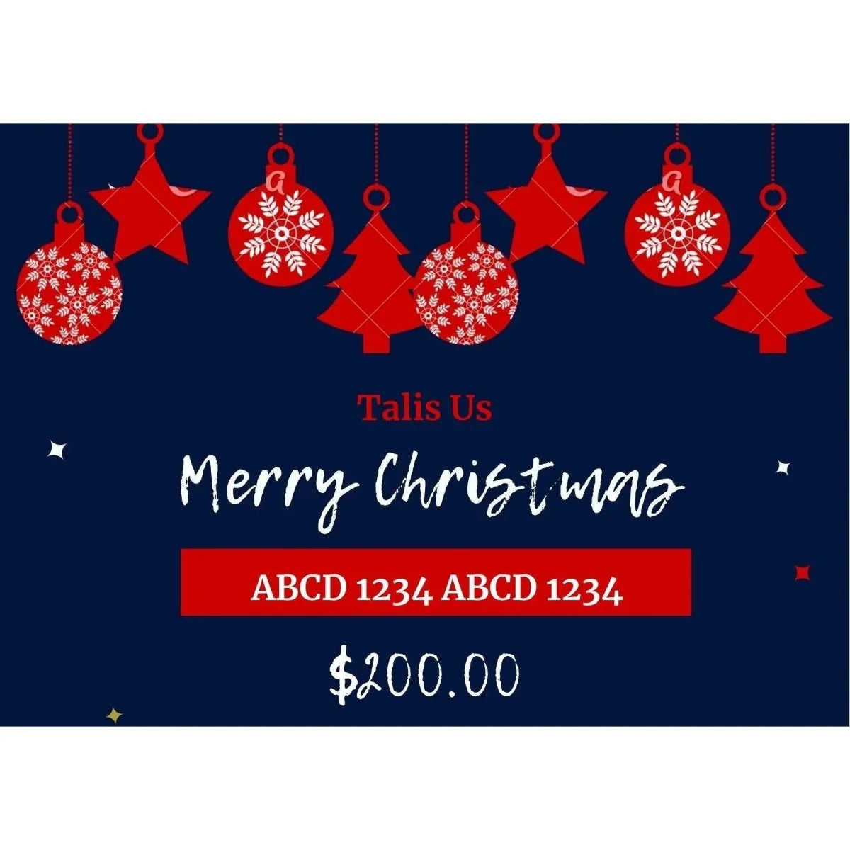Talis - us Merry Christmas Gift Card - Talis Us