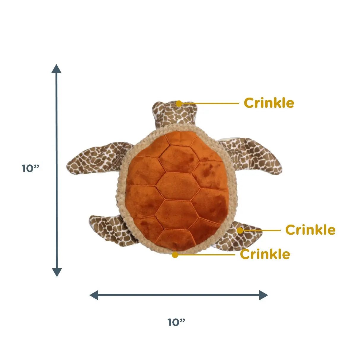 Tall Tails Animated Sea Turtle Dog Toy - Talis Us