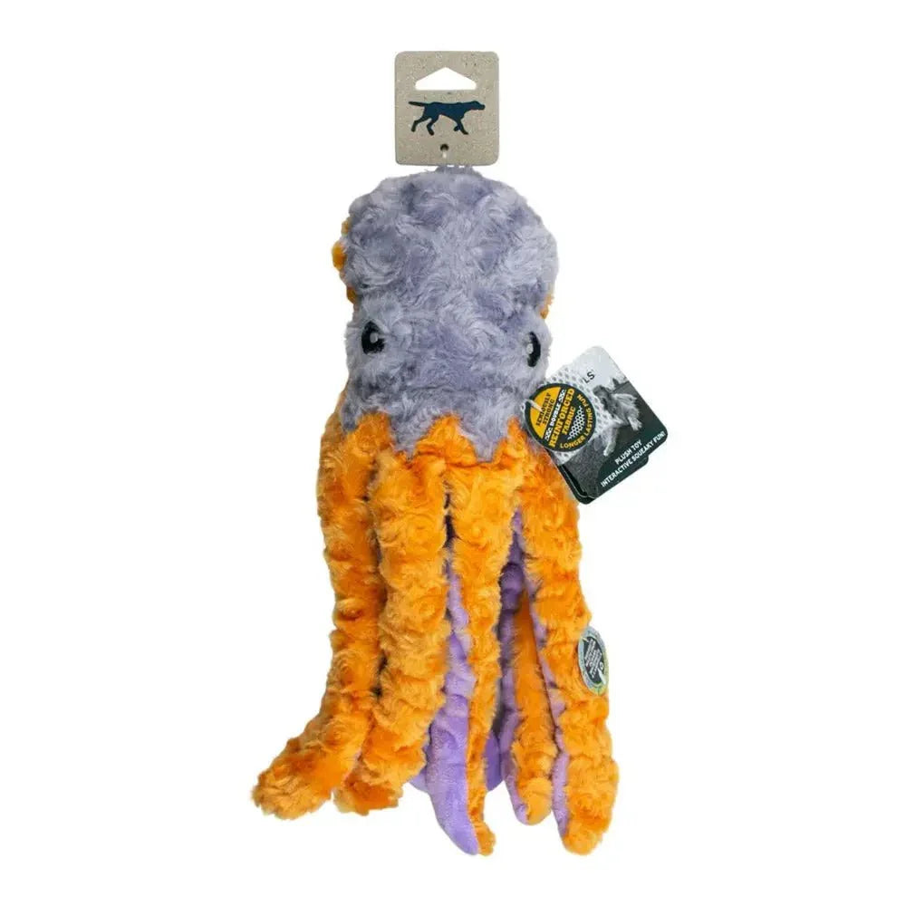 Tall Tails Octopus Dog Toy with Squeaker 14" - Talis Us