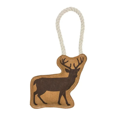 Territory Natural Leather Tug Dog Toy 8" - Talis Us