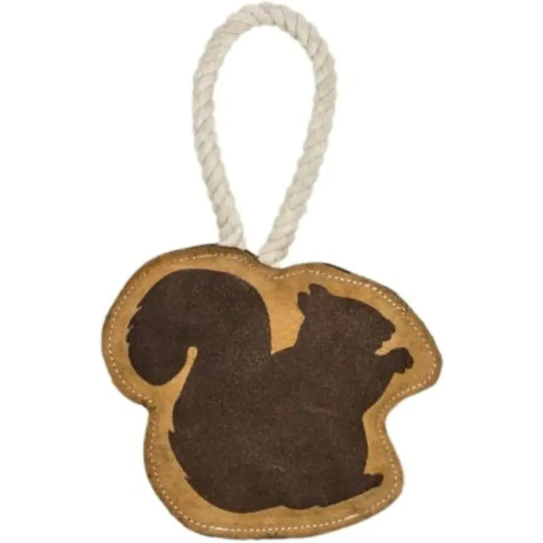 Territory Natural Leather Tug Dog Toy 8" - Talis Us