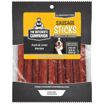 The Butcher's Companion Dog Treats Pork & Liver Recipe Sausage 8.8oz - Talis Us