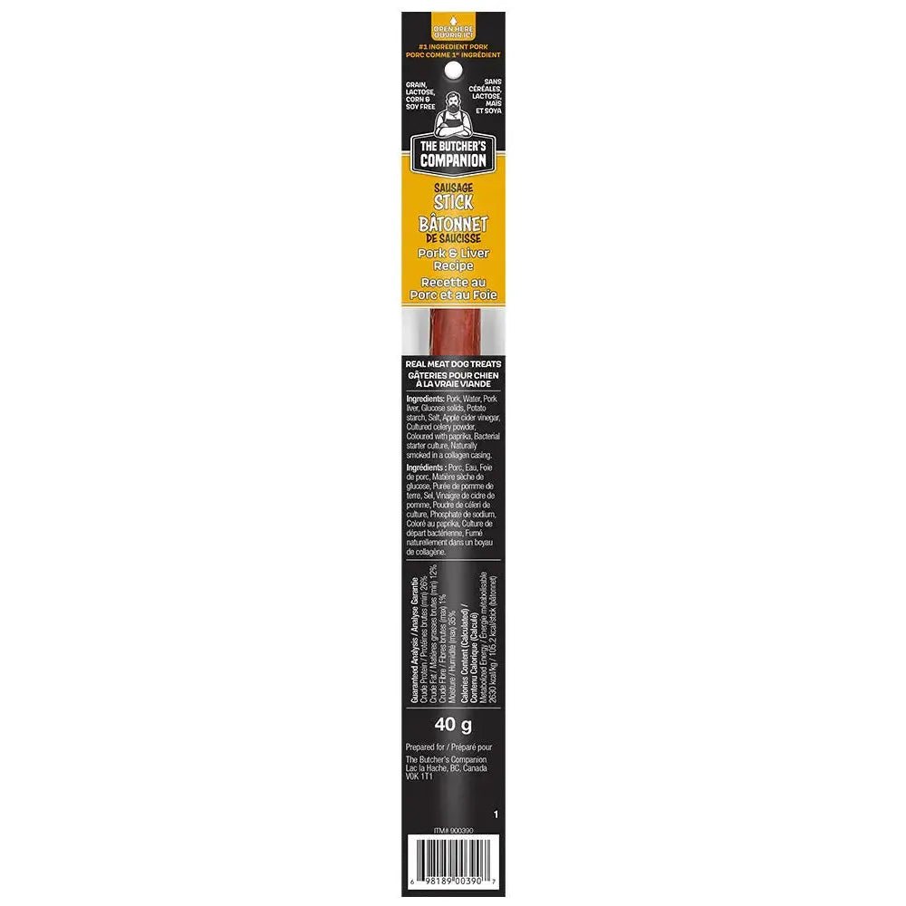 The Butcher's Companion Pork & Liver Sausage Sticks Human Grade Dog Treats - Talis Us