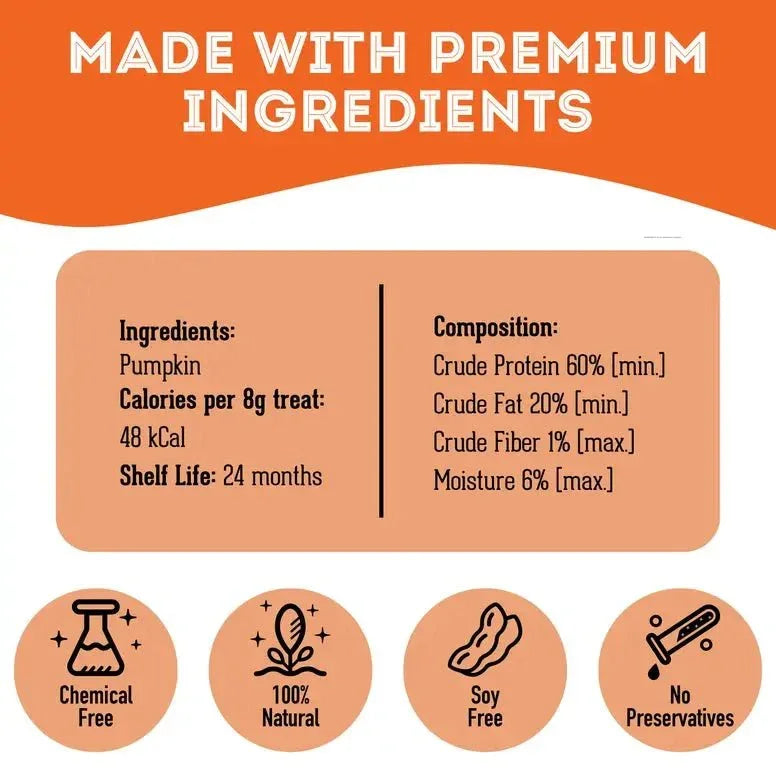 The Granville Island Pumpkin Dehydrated Pet Treat For Dogs & Cats Vegan 2.8 oz - Talis Us