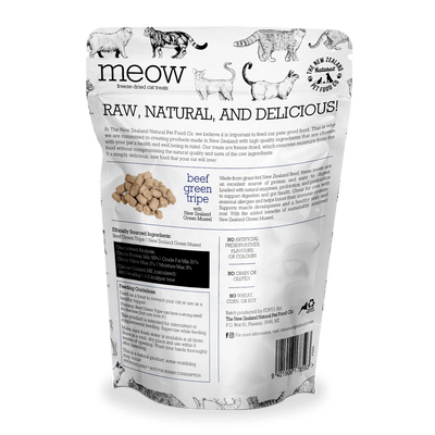 The New Zealand Natural Pet Food Co Meow Beef Green Tripe Cat Treats 1.4oz - Talis Us