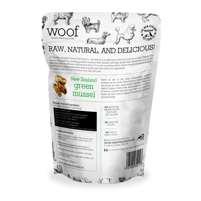 The New Zealand Natural Pet Food Co Woof Green Mussel Dog Treats 1.76oz - Talis Us
