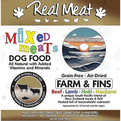 The Real Meat Air - Dried Mixed Meat Farm & Fins Dog & Cat Food 2lb - Talis Us