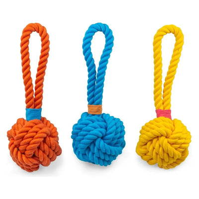 ThoozyPet Ball Tug Rope Dog Toy with Handle - Talis Us