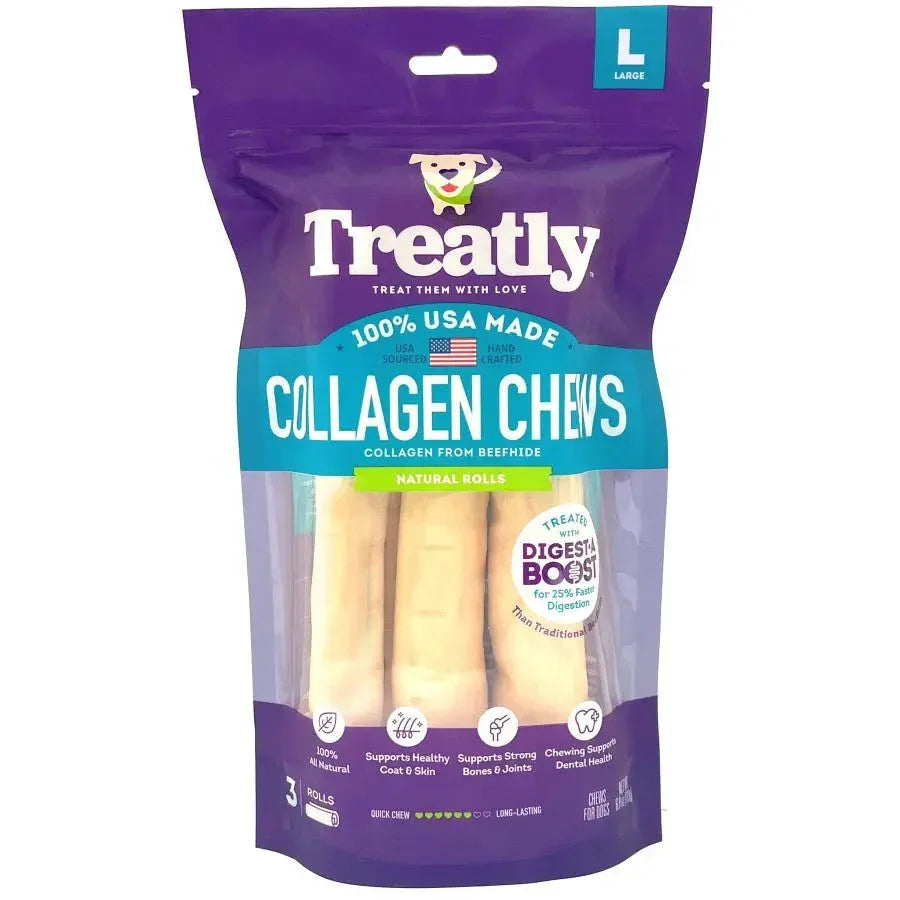Treatly Collagen Chew Rolls Dog Treats - Talis Us