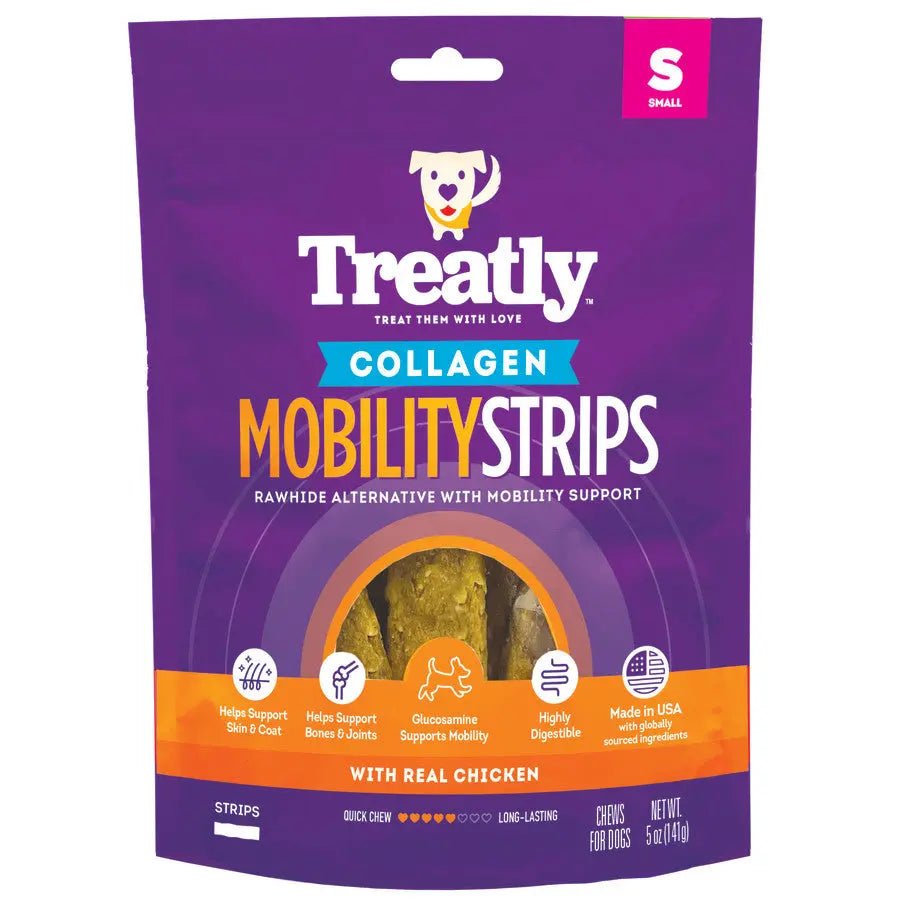 Treatly Collagen Mobility Strips Chicken Dog Chews 5 oz - Talis Us