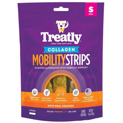 Treatly Collagen Mobility Strips Chicken Dog Chews 5 oz - Talis Us
