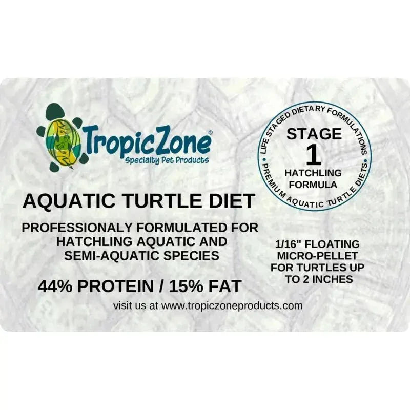 TropicZone Aquatic Turtle Diet Stage - 1 Hatchling Formula - Talis Us