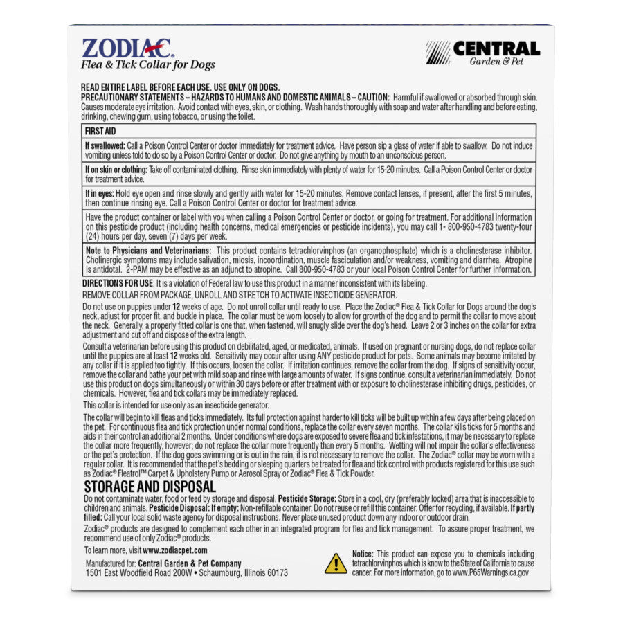 Zodiac Flea and Tick Collar for Dogs