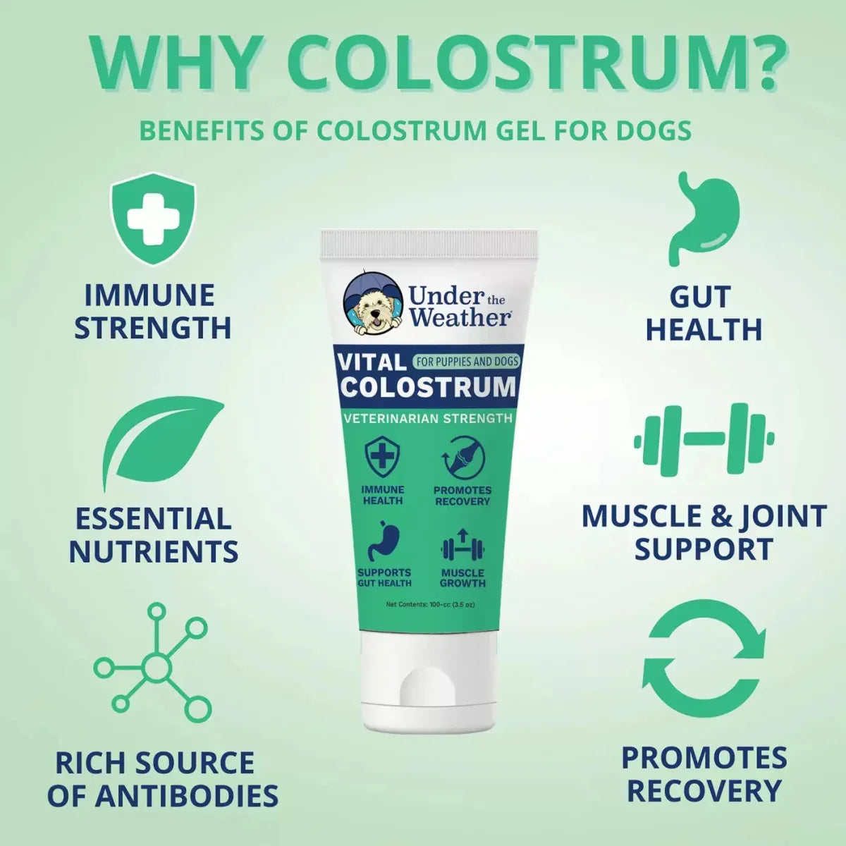Under the Weather Colostrum Gel Squeezable for Dogs 30cc - Talis Us