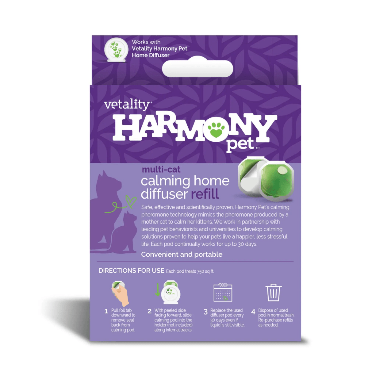 Vetality Harmony Pet Calming Home Diffuser Refills for Cats 2ct - Talis Us