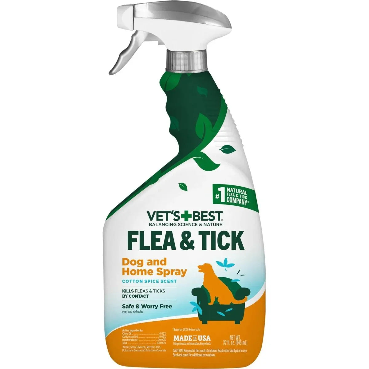 Vet's Best Cotton Spice Scent Flea & Tick Dog and Home Spray - Talis Us