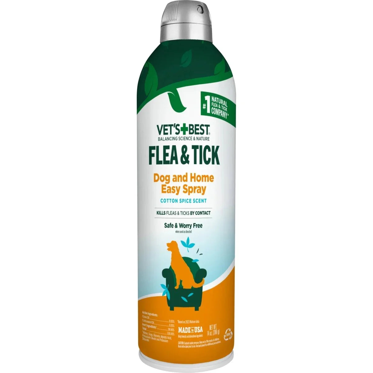 Vet's Best Cotton Spice Scent Flea & Tick Dog and Home Spray - Talis Us