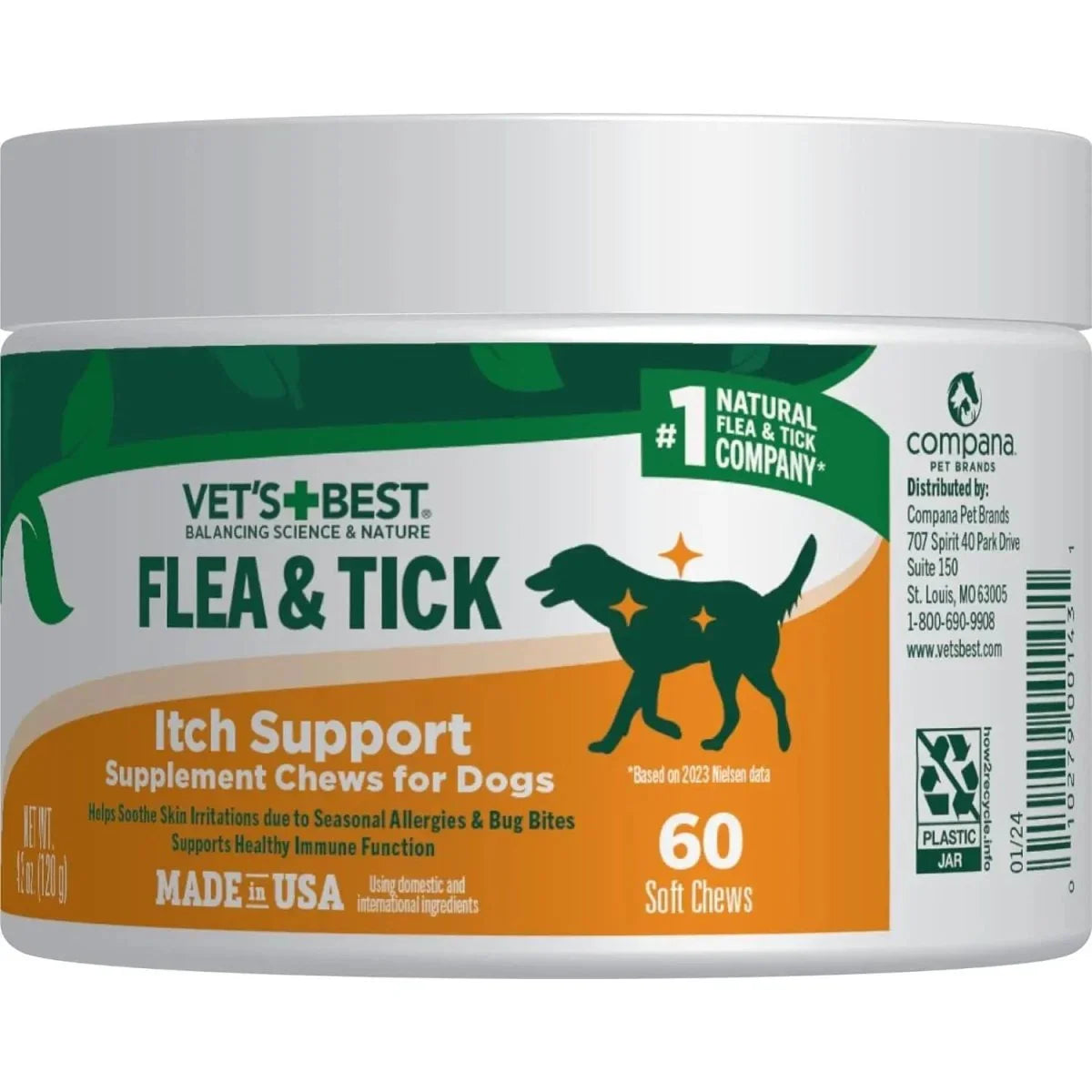 Vet's Best Flea & Tick Itch Support Supplement Soft Chews for Dogs - Talis Us