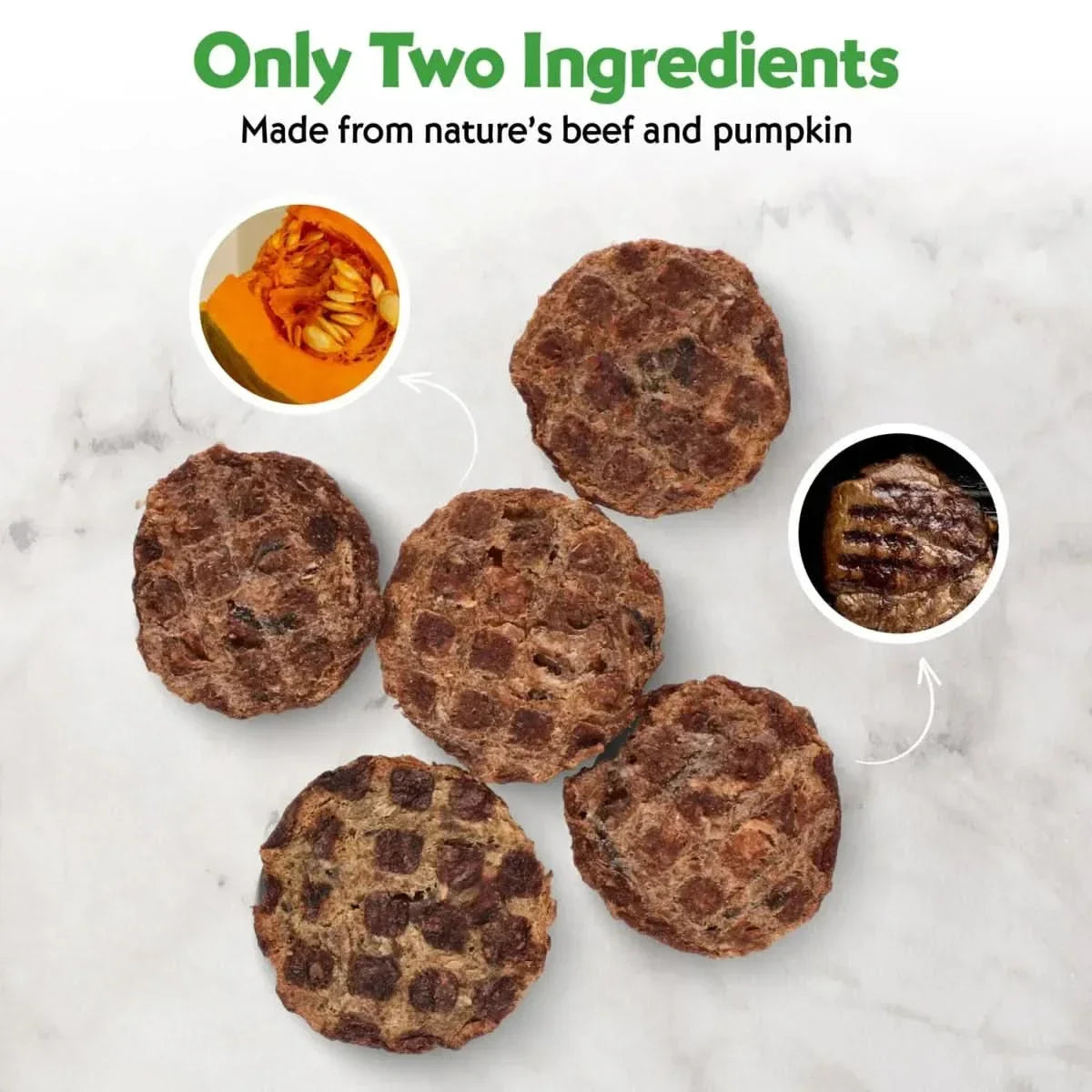 Vitafur Barkin Burger Beef & Pumpkin Dog Treat 4 oz - Talis Us