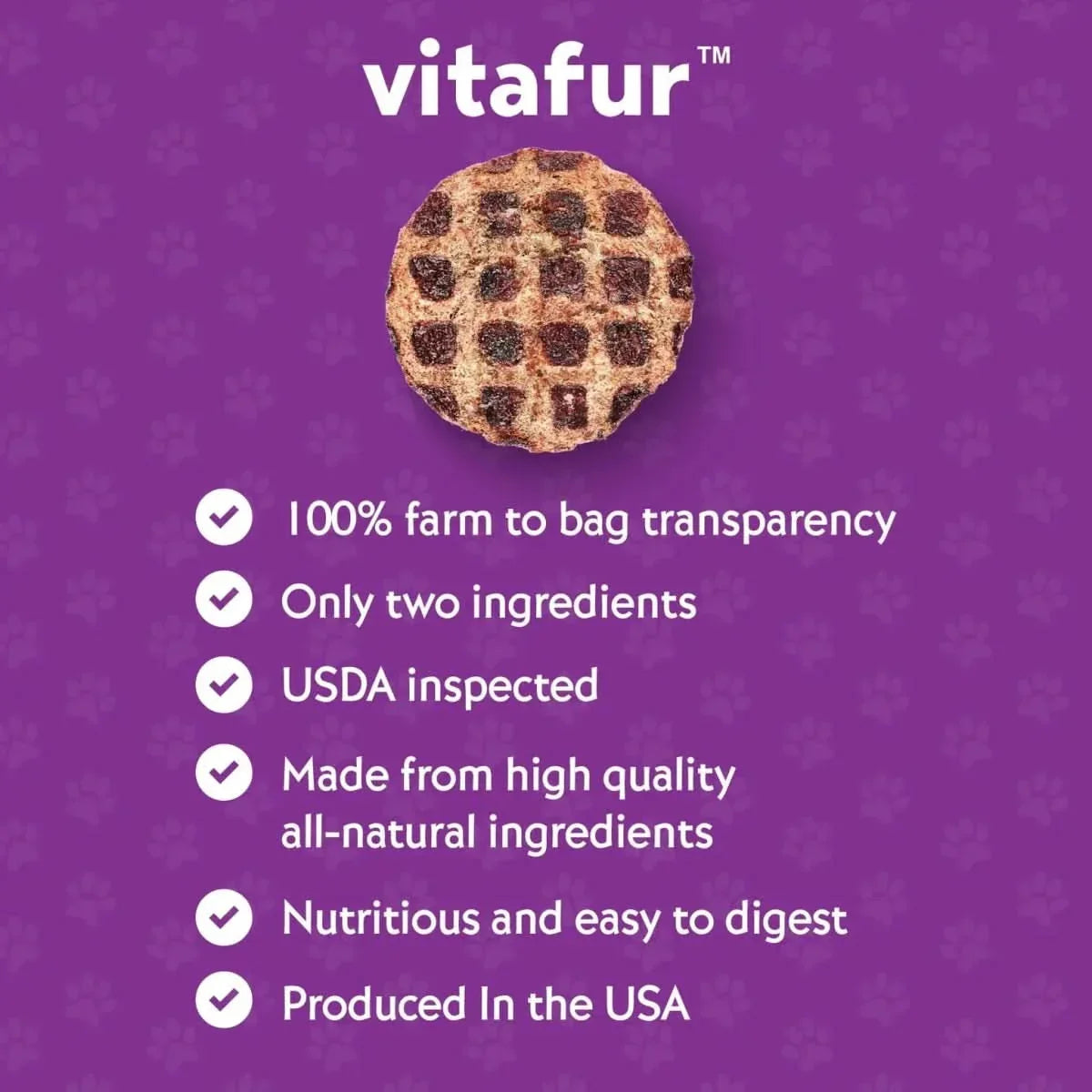 Vitafur Barkin Burger Grilled Bison & Pumpkin Dog Treat 4 oz - Talis Us