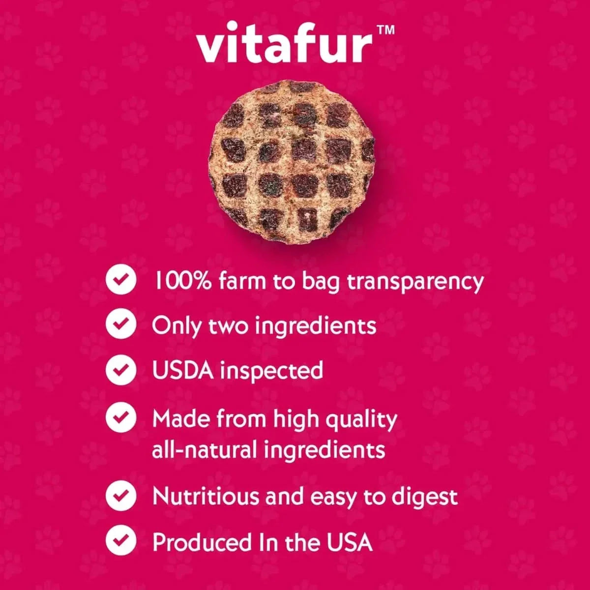 Vitafur Barkin Burger Lamb & Pumpkin Dog Treat 4 oz - Talis Us