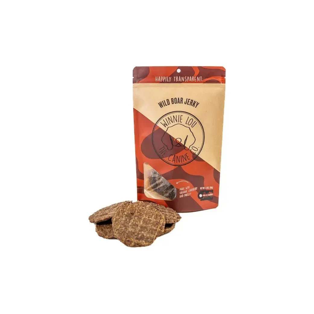 Winnie Lou Wild Boar Jerky Dog Treats 4 oz. - Talis Us