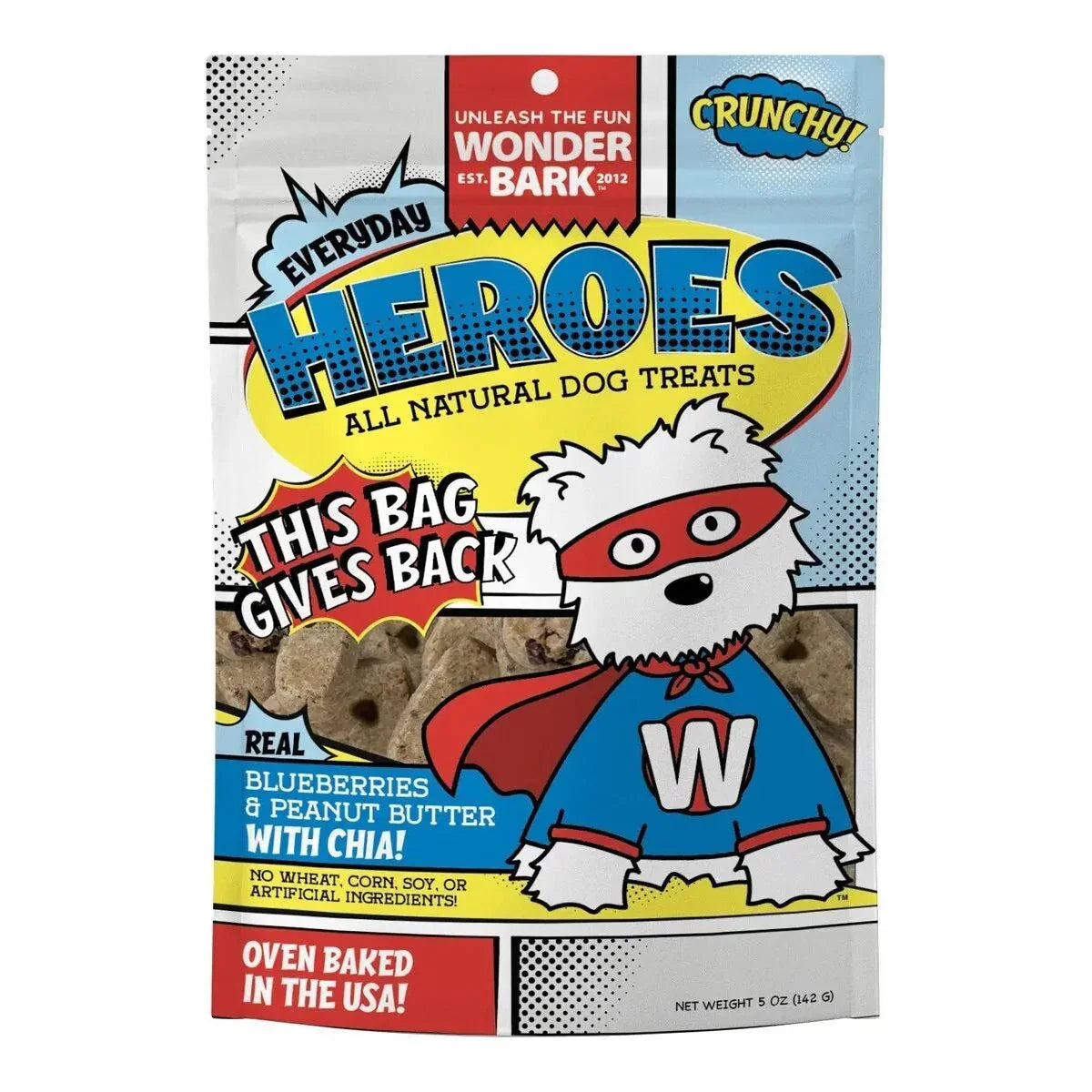 Wonder Bark Everyday Heroes Crunchy Dog Treats 5oz - Talis Us