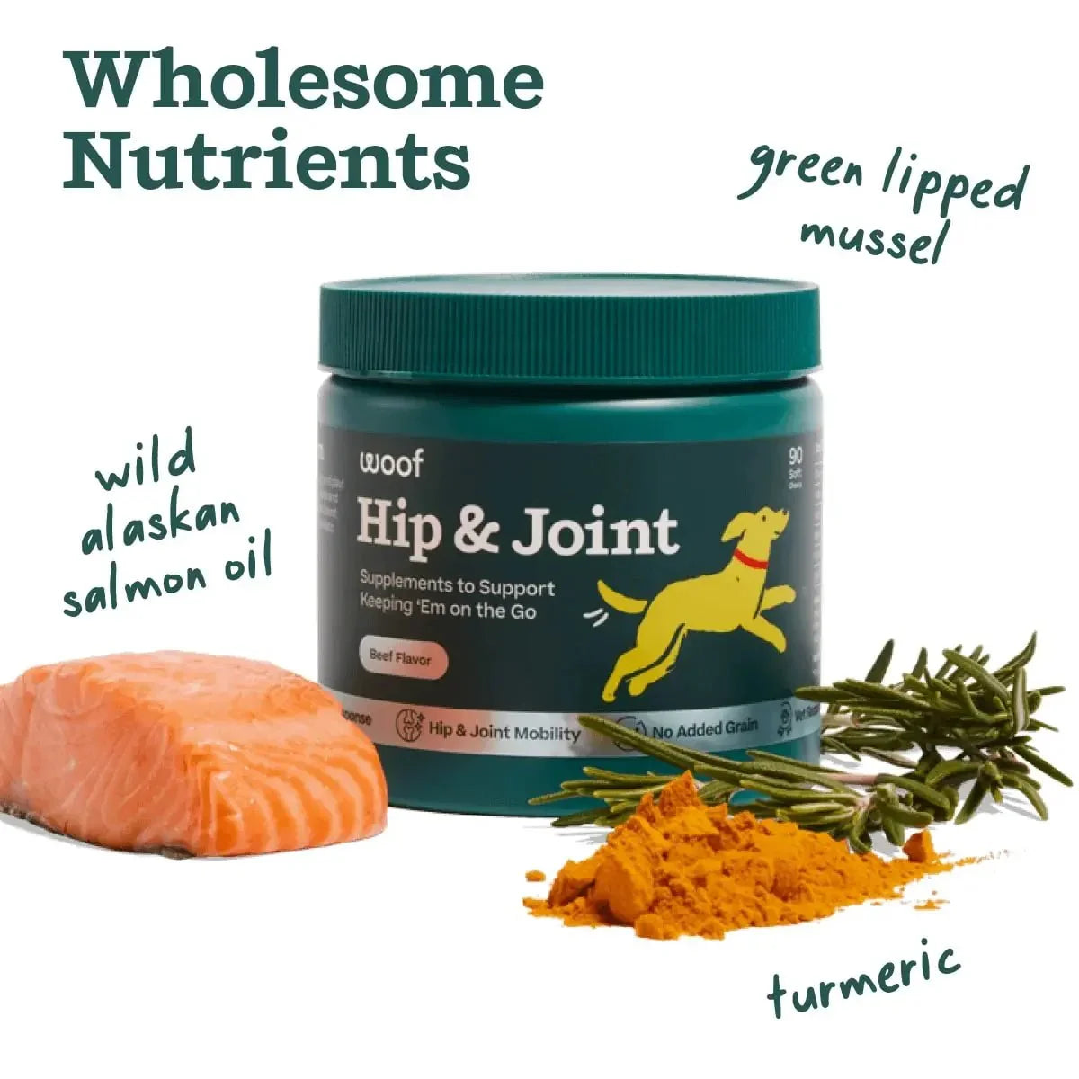 Woof Hip & Joint Beef Flavored Chew Hip & Joint Supplement for Dogs - Talis Us