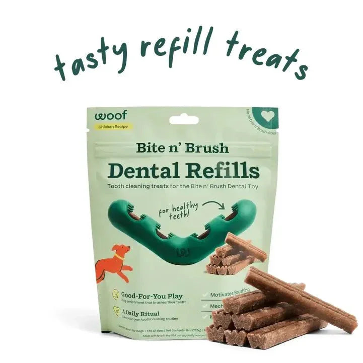 Woof Pet Bite n' Brush Dental Refills - Talis Us