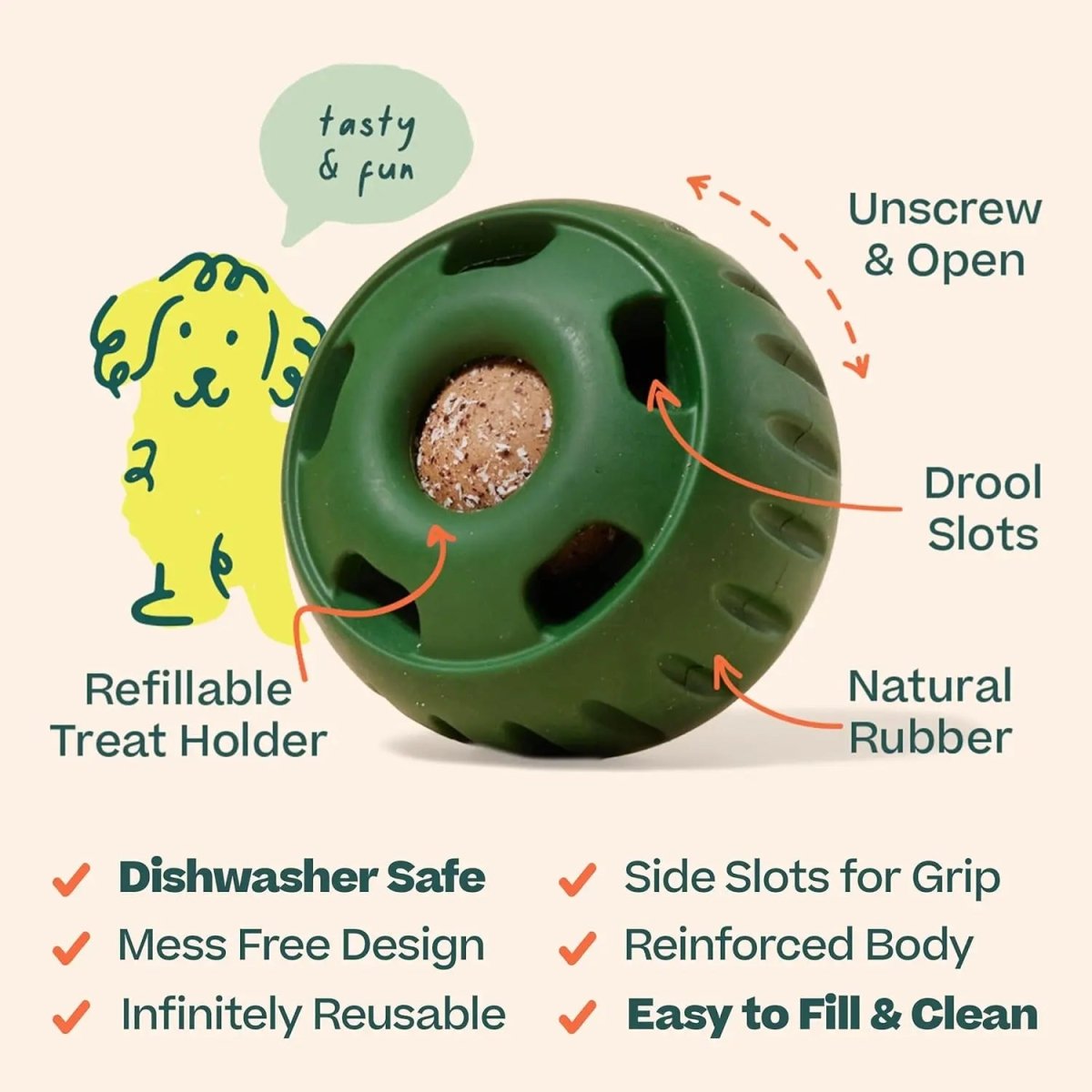 Woof Pet Pupsicle Long Lasting Refillable Dog Treat Dispenser Toy - Talis Us