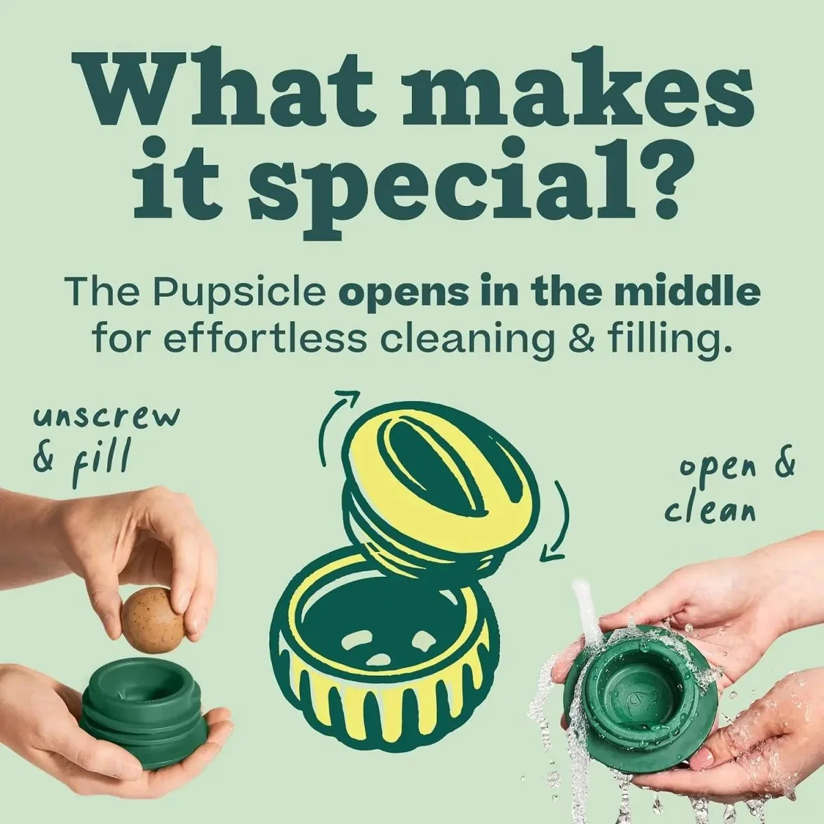 Woof Pet Pupsicle Long Lasting Refillable Dog Treat Dispenser Toy - Talis Us